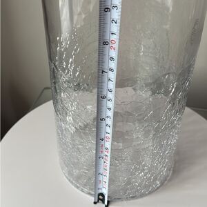 Elegant Glass Candle Holder  with Crackle Design